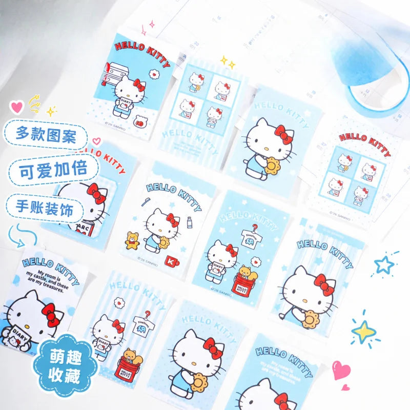 Hello Kitty Kuromi Sticker Book Portable Pocket Planner Stickers Mini Qme
