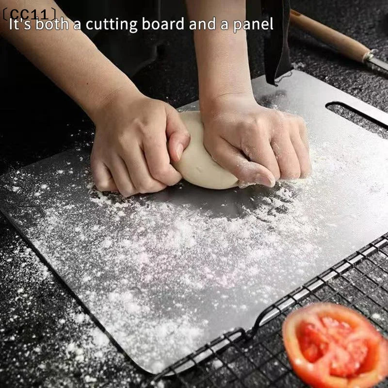 Stainless Steel Double Sided Cutting Boards Perfect Everyday Cooking Qme