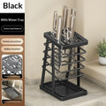 Kitchen Utensils Storage Holder Square Space Saving Cutting Tool Rack Qme Black