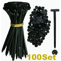 300PCS Nylon Universal Cable Tie Buckle Heavy Duty Self-Locking Zip Ties Holder with Pin Fasteners Car Body UV Resistant Zipties Qme 100SET