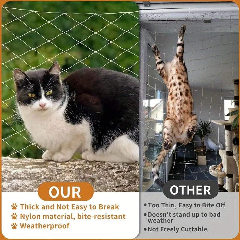 Cat Balcony Anti-Fall Net, Nylon Material, Suitable for Balconies, Windows, Stairs, Patios, And Are Essential for Pet Households Qme