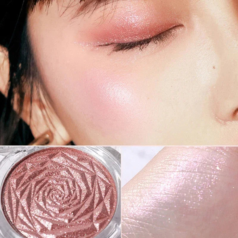 6 Colors Diamond Highlighter Powder Palette Glitter Face Contour Brighten Makeup Shimmer Ultra-concentrated Illuminate Cosmetic Qme