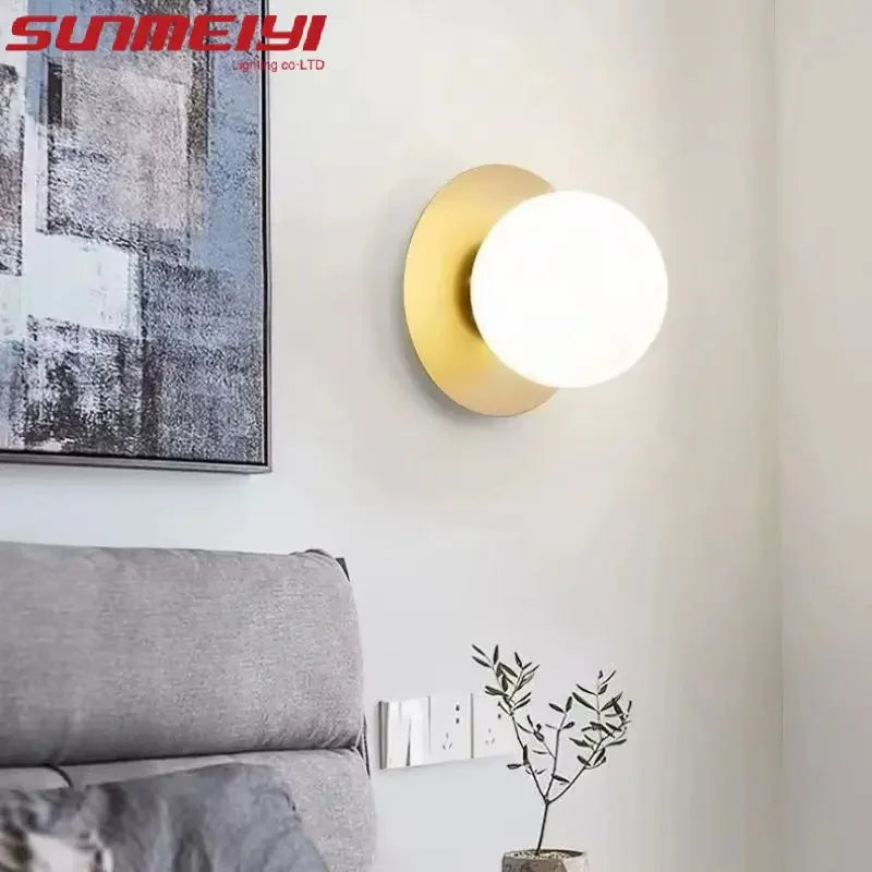Modern Minimalist and Luxurious Bedroom Bedside Wall Lamp Nordic Minimalist Living Room Background Wall Lamp Staircase Corridor Qme