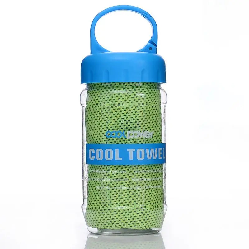 Quick Dry Cooling Towel With Portable Bottle Reusable Design Perfect For Gym Hiking Camping Outdoor Sports Qme A3