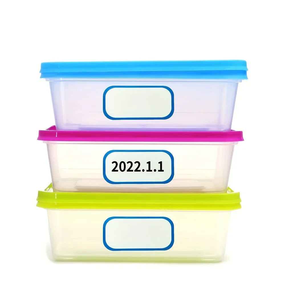 Self-adhesive Kitchen Labels, Food Storage & Refrigerator Jar Organization, Blank Date Marking Stickers, Home Essentials Qme