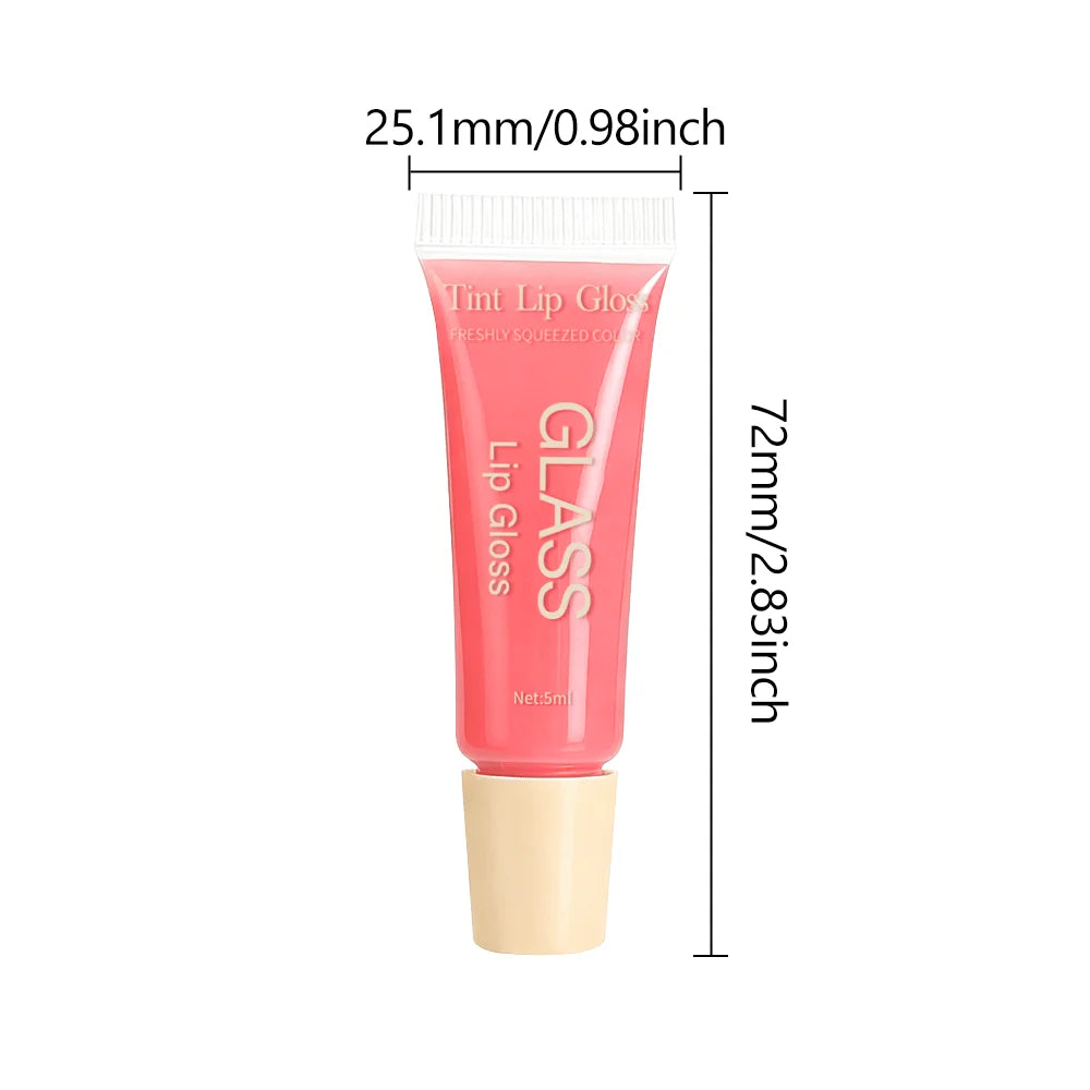 3-Color Glass Tint Lip Gloss Long Lasting Non-sticky Hydrating Qme
