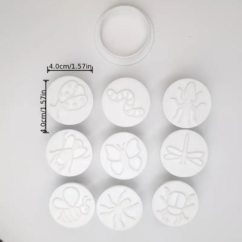 Theme Clay Stamps Cutter Butterfly Bee Design Suitable Pottery Qme