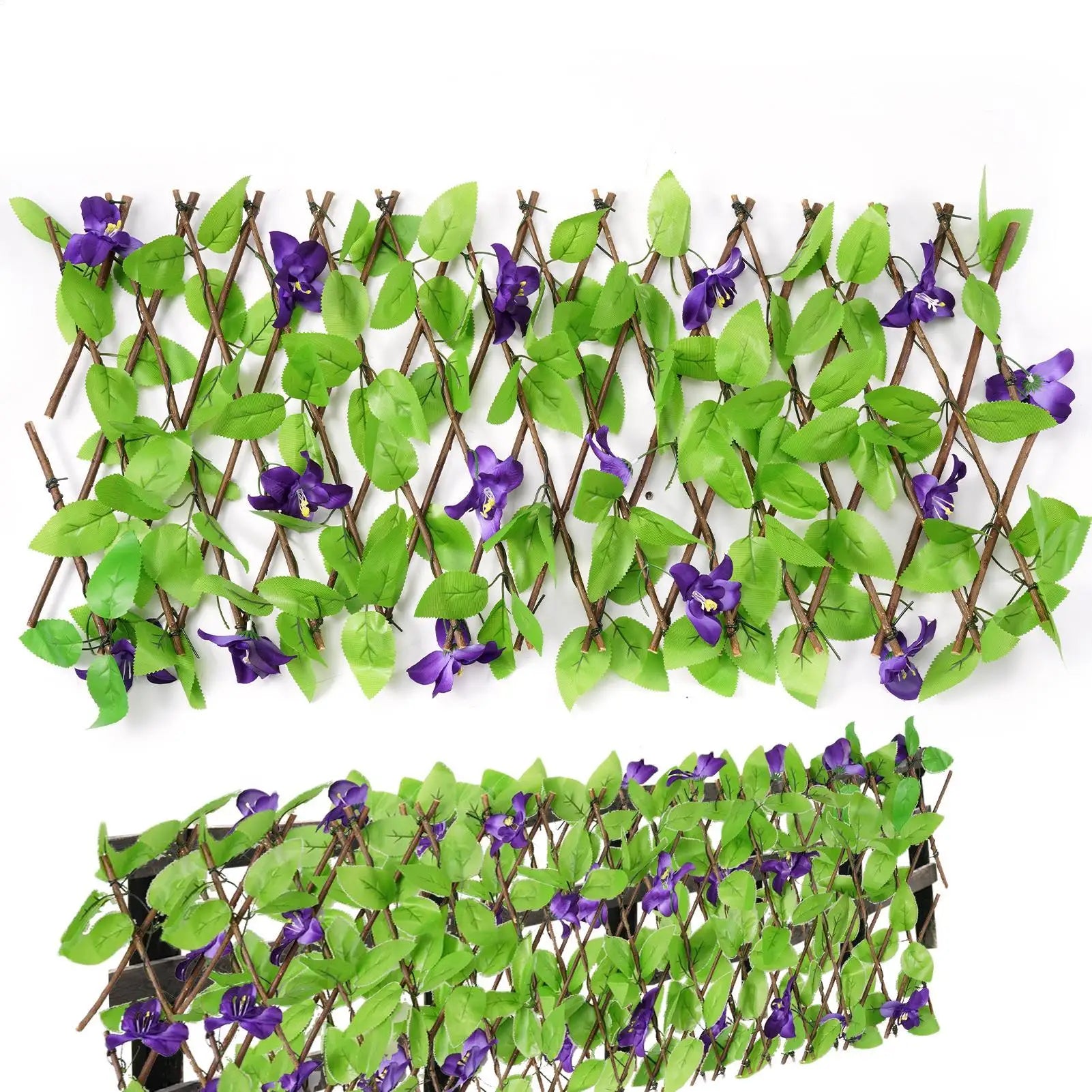 Hedge Wall Artificial Fake Leaf Wall Greenery Hedge Plant Wall Greenery Backdrop Decor Faux Fence Mat Adjustable for Stairs Qme