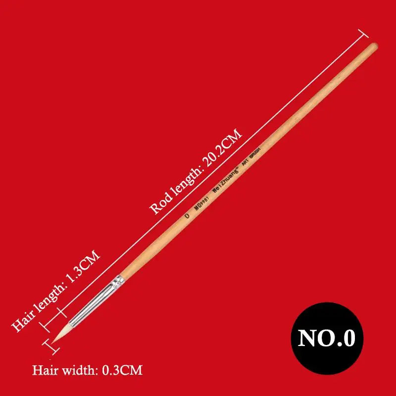 Gouache Watercolor Hook Line Pen Soft Weasel Hair Fine Detail Qme A1