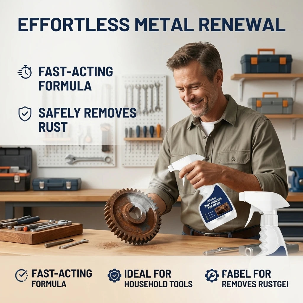 Metal Rust Removing Spray Eliminating Rust Stains Restoring Metal Shine Prevent Rust Fast Acting Daily Metal Surface Maintenance Qme