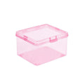 Desk Organizer Box Classification Stationery Transparent Plastic Qme Pink