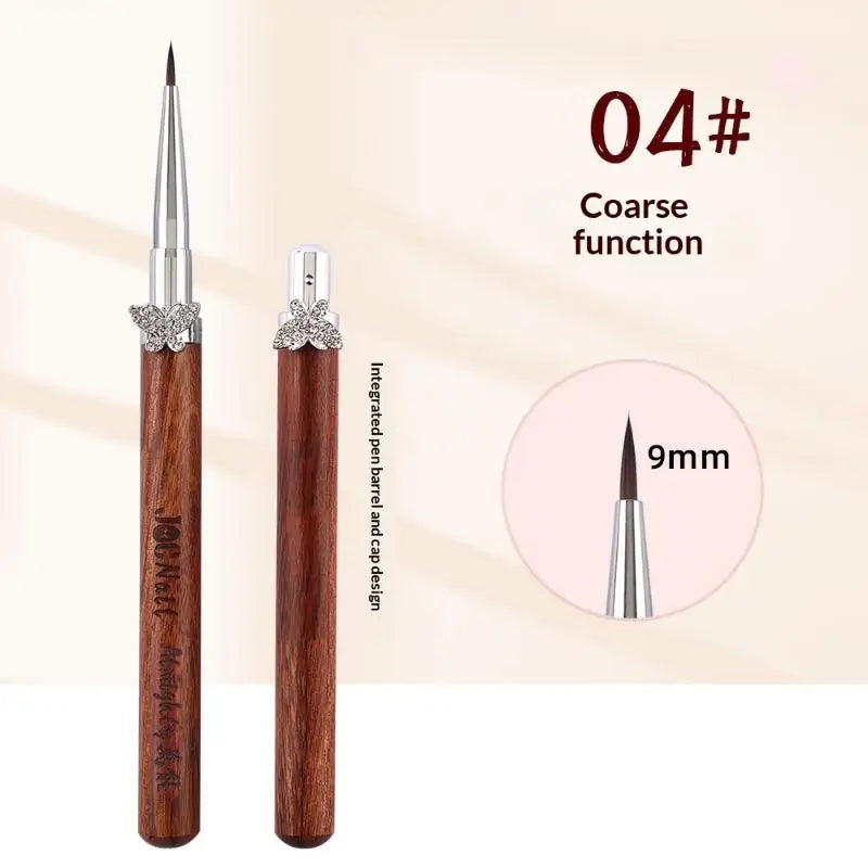 Nail Art Brushes Professional Tech Detachable Rod Zircon Butterfly Qme 4