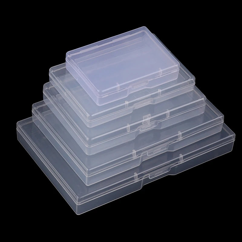Transparent Rectangular Plastic Box Translucent Durable Dustproof Qme