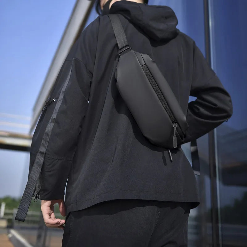 Men's Outdoor Multi-functional Crossbody Bag Breathable Business Qme