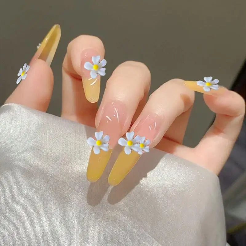3D Resin Flower Nail Decoration Summer Cute Fresh Easy Apply Qme
