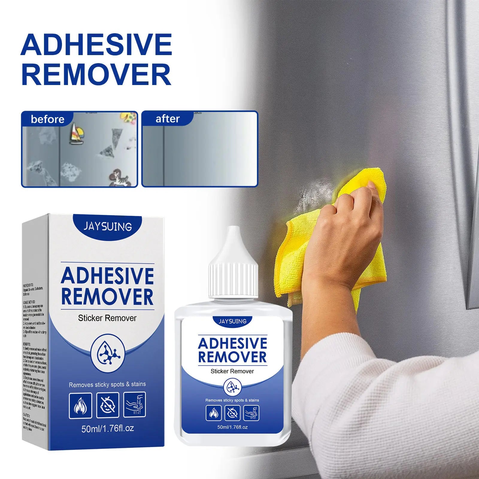 Adhesive Cleaner Sticky Residue Remover Wall Sticker Glue Stain Removal Car Glass Label All-Purpose Cleaner Adhesive Glue Spray Qme