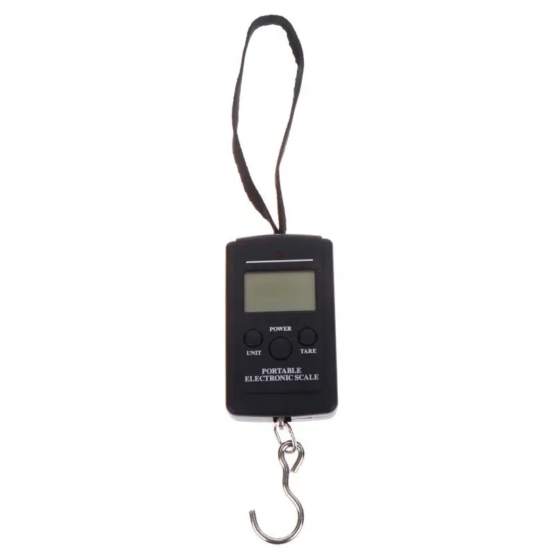 Mini Electronic Digital Portable Hanging Scale Weighs Tool Fishing Qme Black