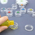 12 Travel Cosmetic Jar Pots Creams Make-up Sample Containers Lids Qme 12pcs