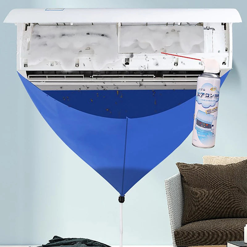 Air Conditioning Water Cover Full Set of Cleaning Tools with Water Pipe Dust Protection Air Conditioning Cleaning Cover Bag. Qme