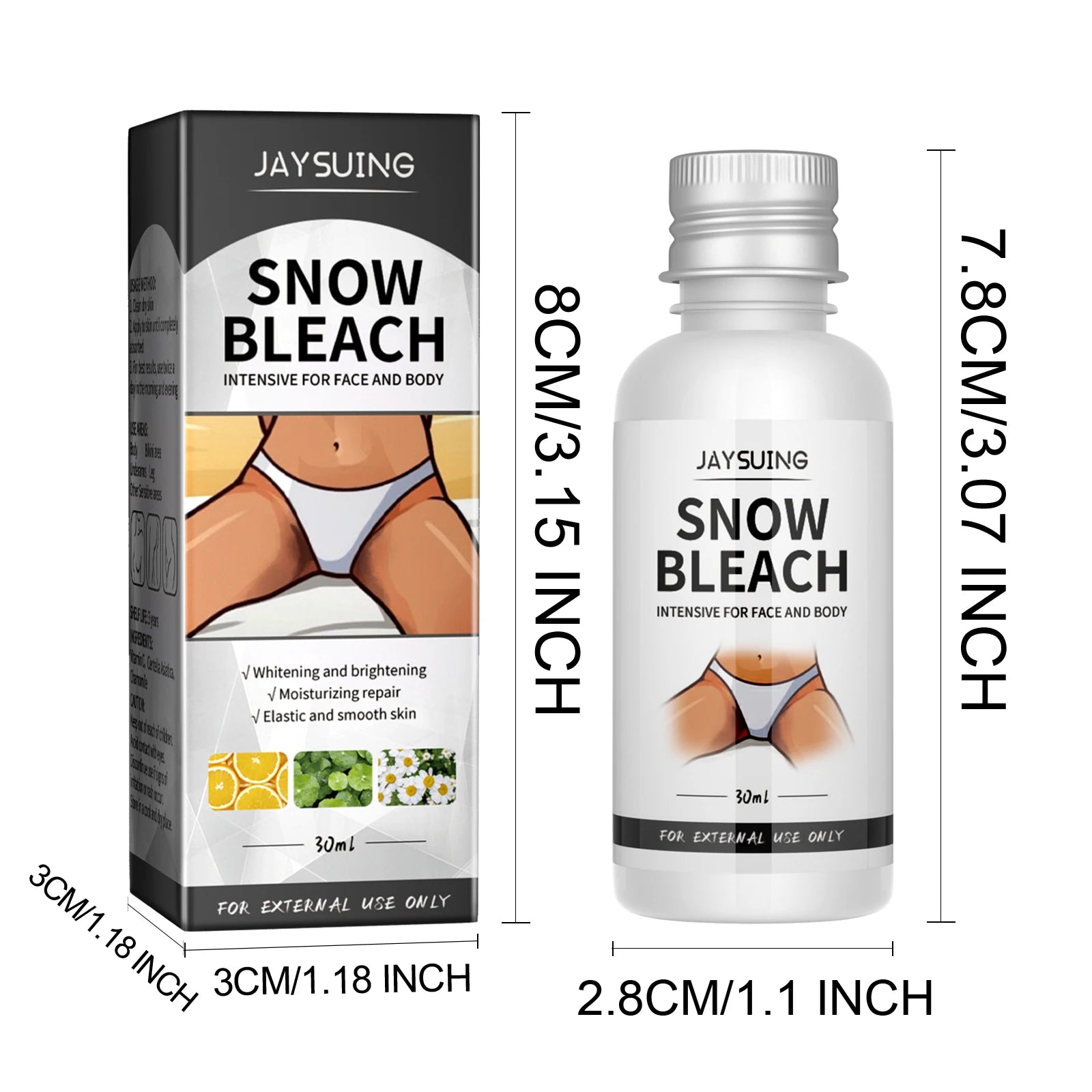 Body Snow Bleach Cream Nicotinamide Brighten Private Parts Underarm Bleaching Armpit Elbow Knees Joint Removal Dark Spot Melanin Qme