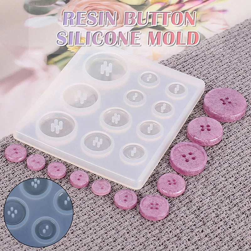 Button Mold Hole Non-stick Art Decoration Cake Baking Tools DIY Qme