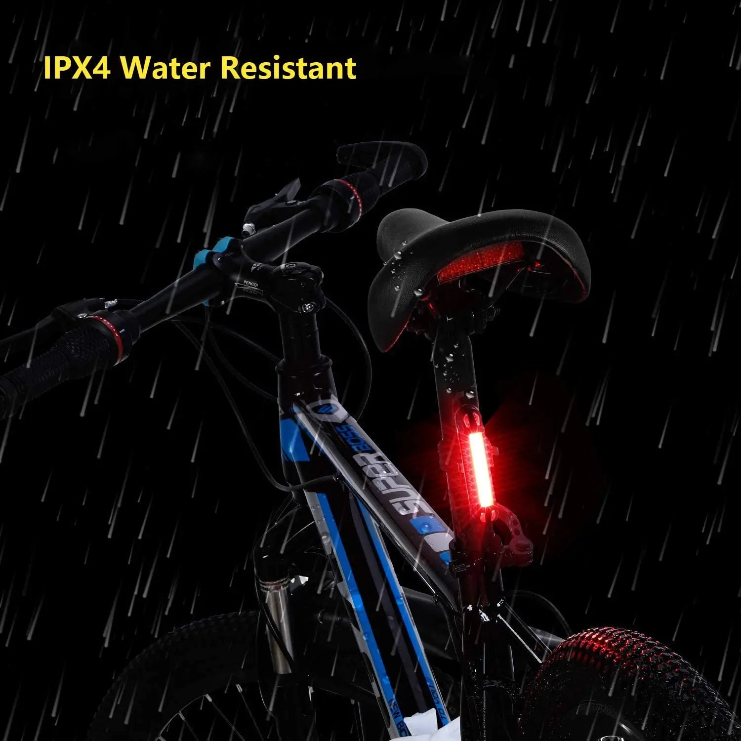 Bike Rear Tail Light, USB Rechargeable LED Safety Light for Bicycle, Ultra Bright Waterproof Cycling Taillight Fits on Any Road Qme
