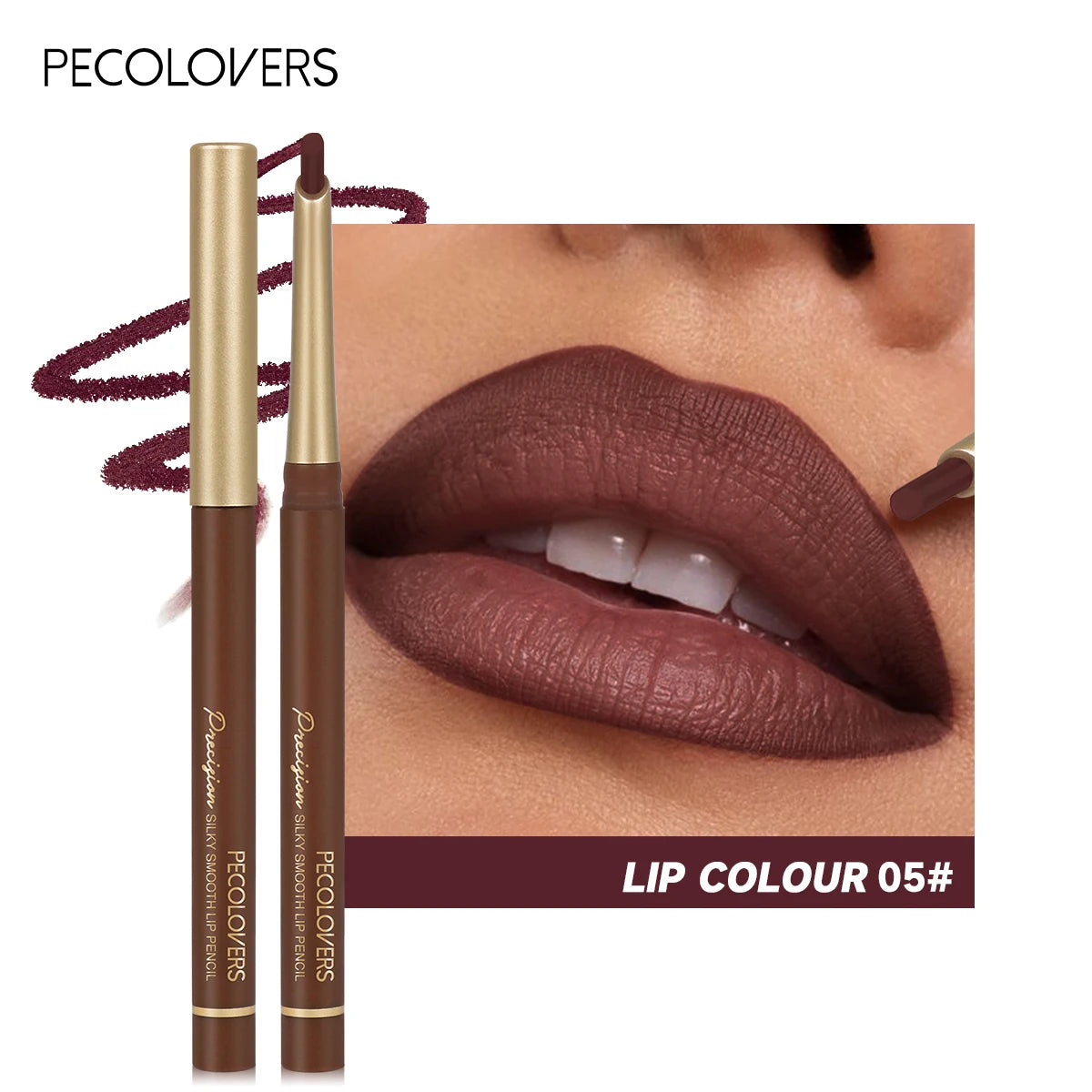 Matte Lip Liner Pencil Smooth Precision Endurance Long-lasting Wear Qme 05