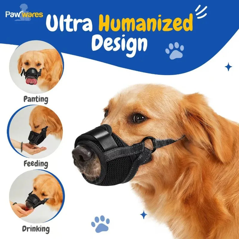 Adjustabl Cotton Dog Muzzle Soft Anti-bite Choking Protection Qme