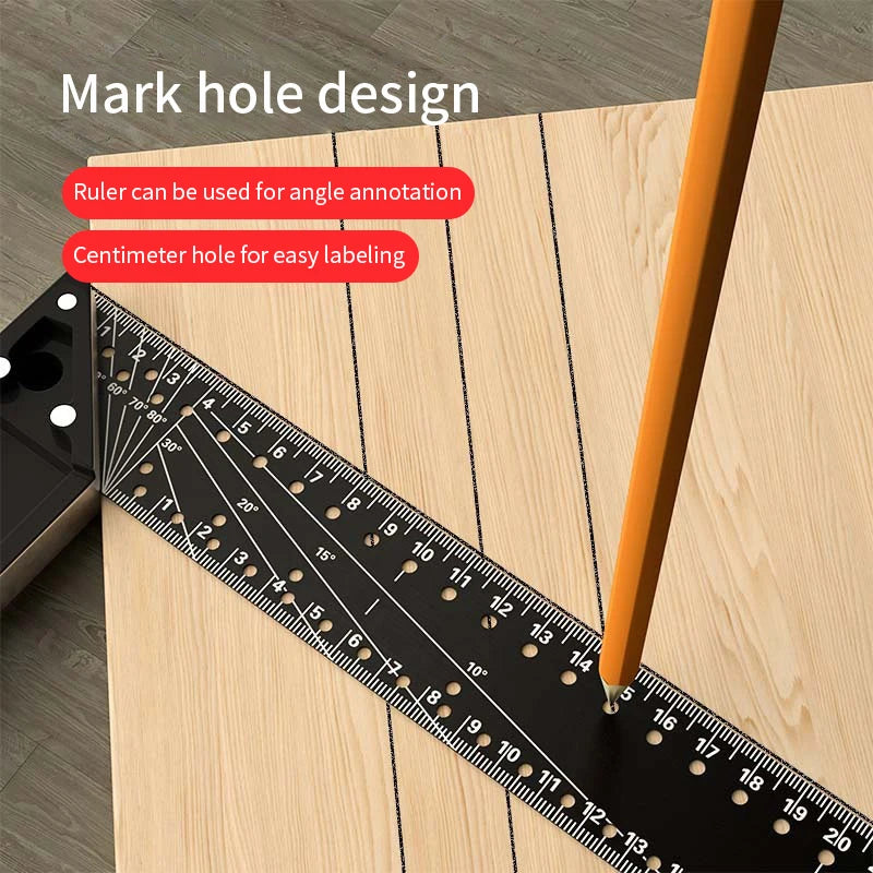 90 Multifunctional Right Angle Ruler Carpentry Specific Precision Qme