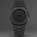 2026 2026 Spring New Men's Watch Light Luxury, niche luxury, minimalist fashion, quartz watch with black large dial Qme Tie Pin - Black