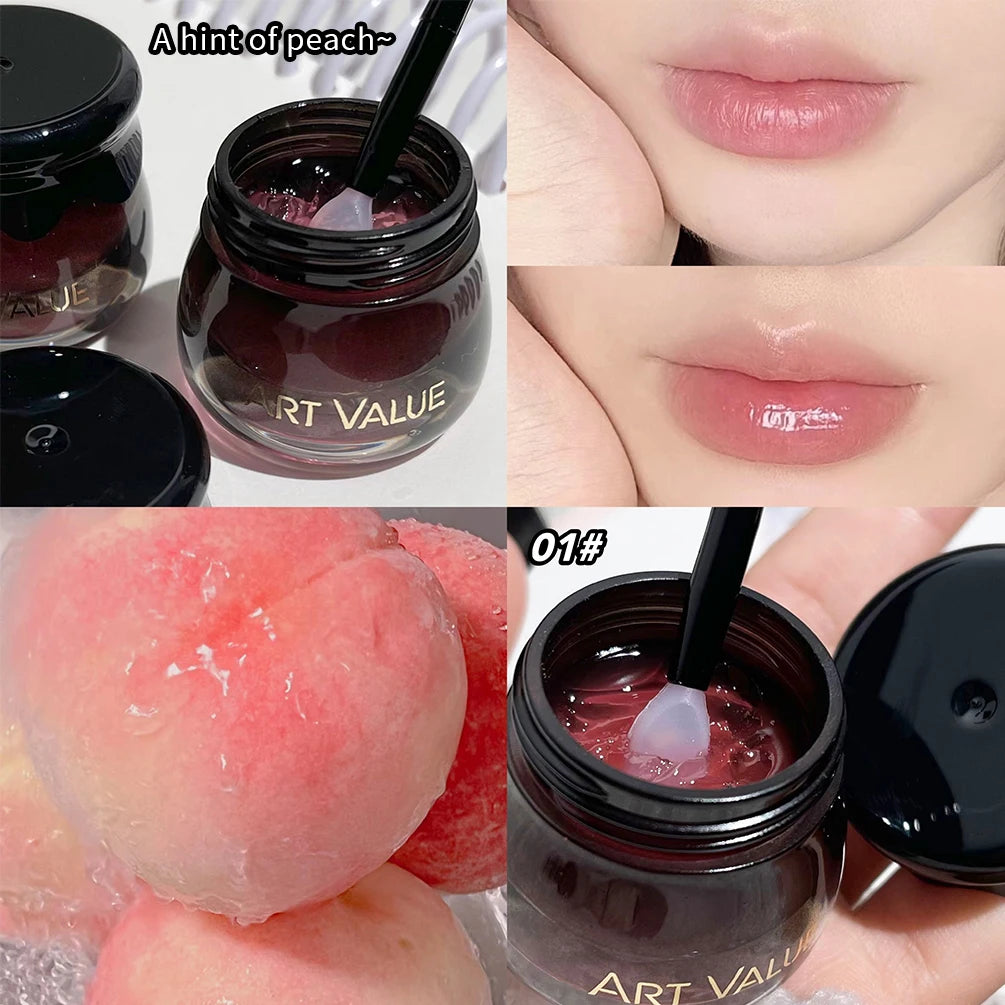 Lip Care Mask Sleeping Day And Night Moisturizing Fade Lip Lines Nourishing Lip Balm Hydrating Repair Anti-Chapped Lips Cosmetic Qme 01 Peach