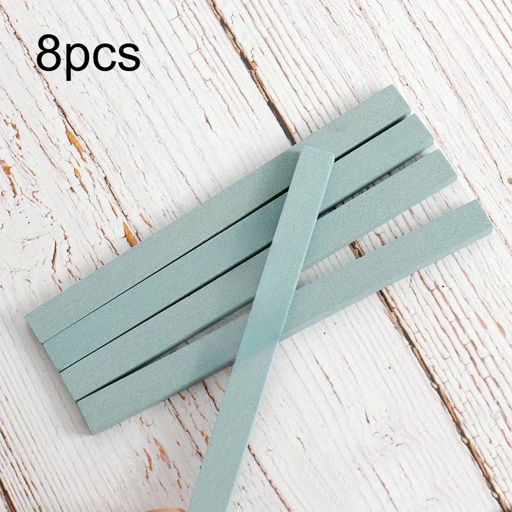 320 Grit Silicon Carbide Sharpening Stone Strip Mini Whetstone For Ceramic Pot Metal Knife Model Polishing Grinding Tool Qme 8pcs 15CM