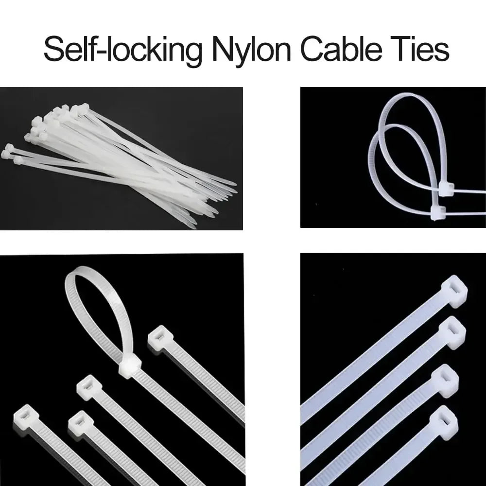 Plastic Clamping Collar Cable Tie Clamping Scratch Cable Attache Cable Velcro Self Locking Nylon Cables Ties Fastening Width 2.5 Qme