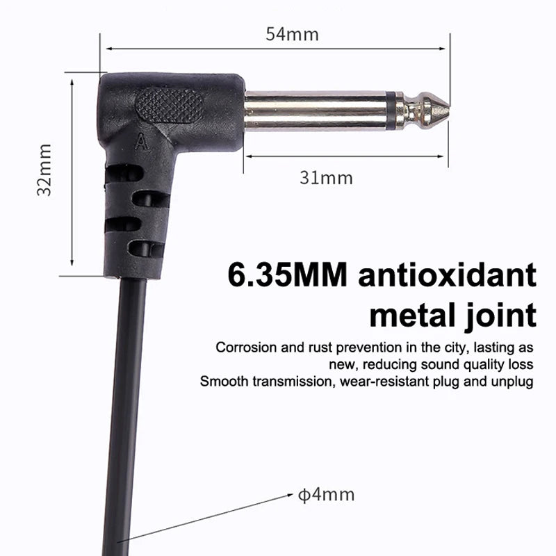 Guitar Effect Pedal Cable Angle Plug No Noise Shielded Pedals Musical Qme Default Title