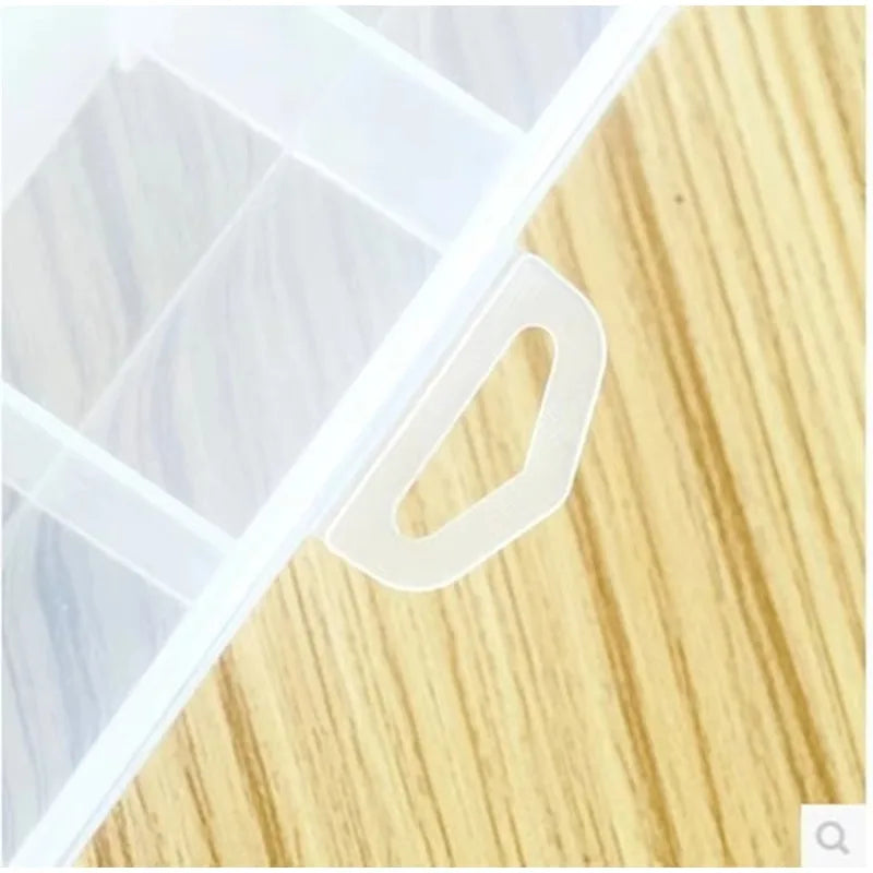 18 Grid Detachable Jewelry Earrings Stationery Storage Desk Dustproof Transparent Plastic Nail Accessory Sorting Storage Boxes Qme