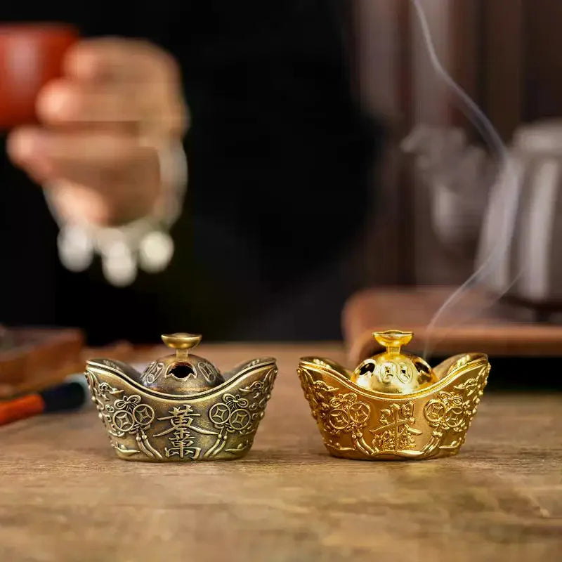 Buddhist Utensils Incense Burner Incense Censer Alloy Sandalwood House Furnishings Home Office Decoration Qme