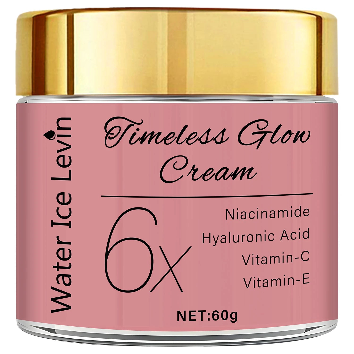Timeless Glow Face Cream with Niacinamide, Hyaluronic Acid & Vitamin C - Brightening & Moisturizing for Softer, Radiant Skin Qme pink 60g