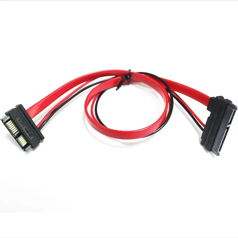 2psc Computer SATA Cable 7+6P To 7+15P Two-way Mutual Conversion Data Transfer Cable High-speed Hard Disk Cable Qme