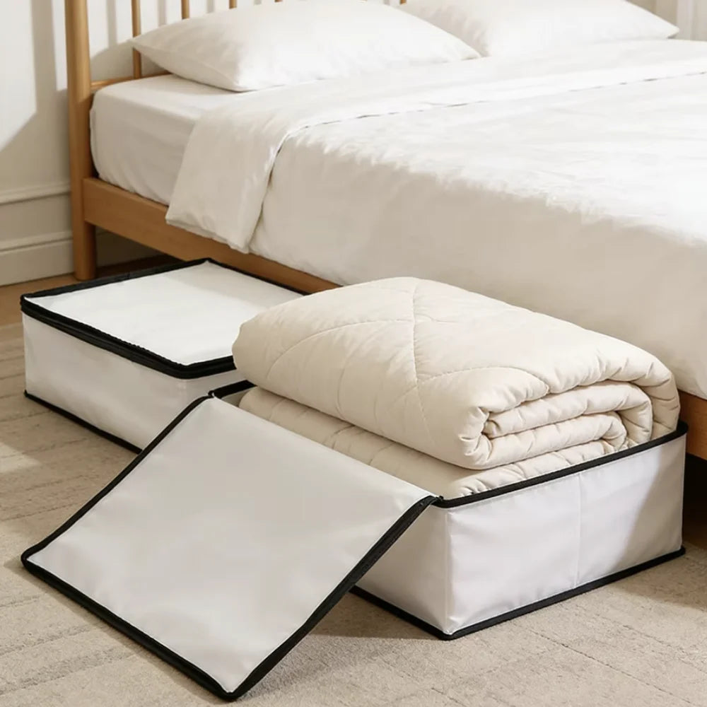 1-2Pcs Household Blanket Wardrobe Underbed Storage Bag Foldable Large Capacity Waterproof Dustproof Clothes Quilt Storage Bag Qme