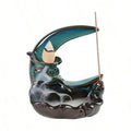 Blue Lotus Pond Moonlight Reflux Incense Burner Home Indoor Creative Qme 1pc