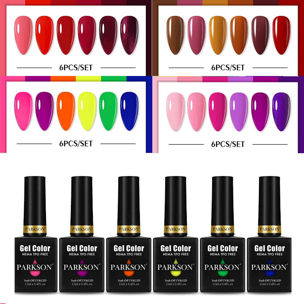 PARKSON Lot Gel Polish Semi-permanent Nail Hybrid Varnishes Base Coat Qme