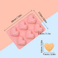 6 Cavities Heart Bow Shape Silicone Baking Mold Love Chocolate Candy Qme Pink
