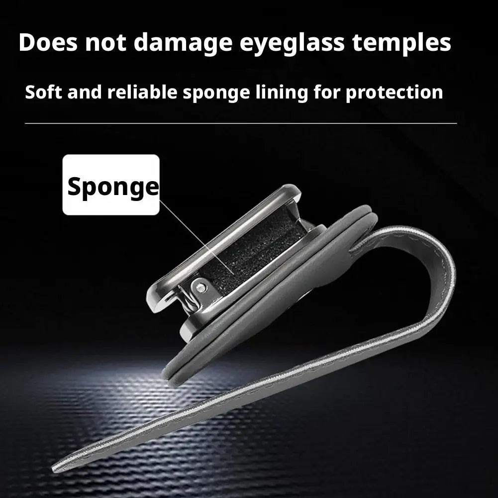 Car Eyeglass Storage Clip Ticket Sunglass Holder Visor Sun Sunglasses Qme