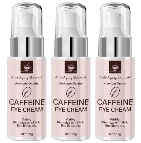 Premium Anti-Aging Caffeine Eye Cream with Niacinamide & Hyaluronic Acid for Wrinkles & Elastic Skin. Qme Pink 30g