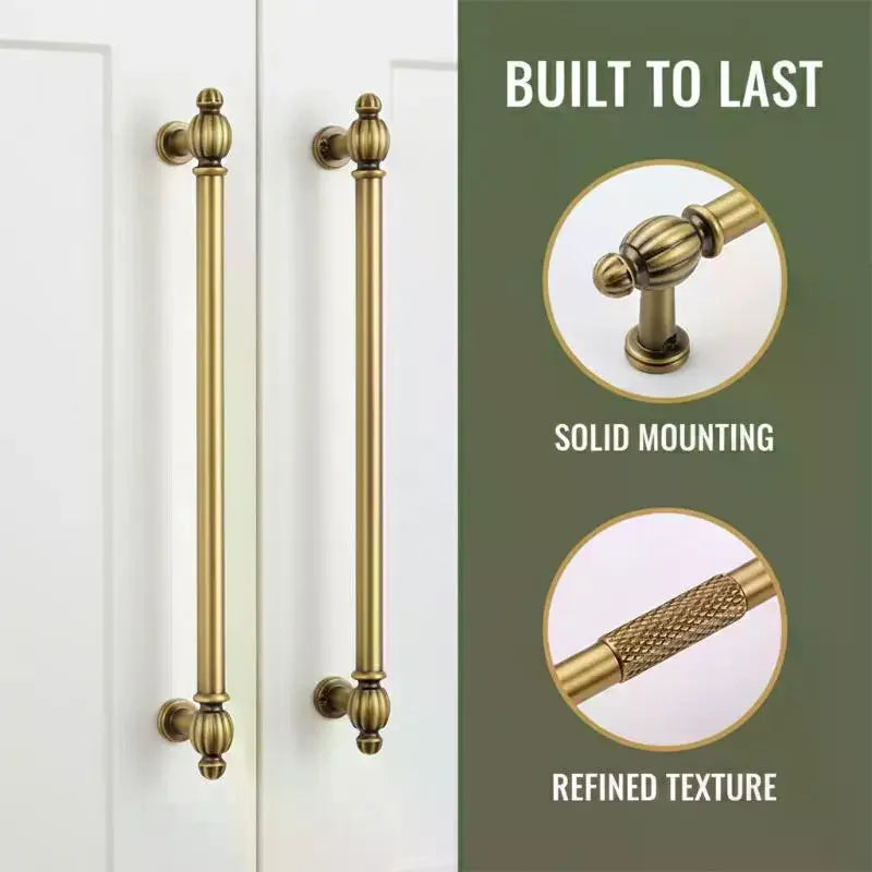 French-style Vintage Brass Handles For Wardrobe Doors Drawers Cabinets Shoe Cabinets And Furniture In Antique Bronze Color Qme