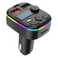 Car Charger Dual USB Type C Car MP3 Player Bluetooth-Compatible 5.3 Support TF Card U Disk Cell Phone Charger Car FM Transmitter Qme black