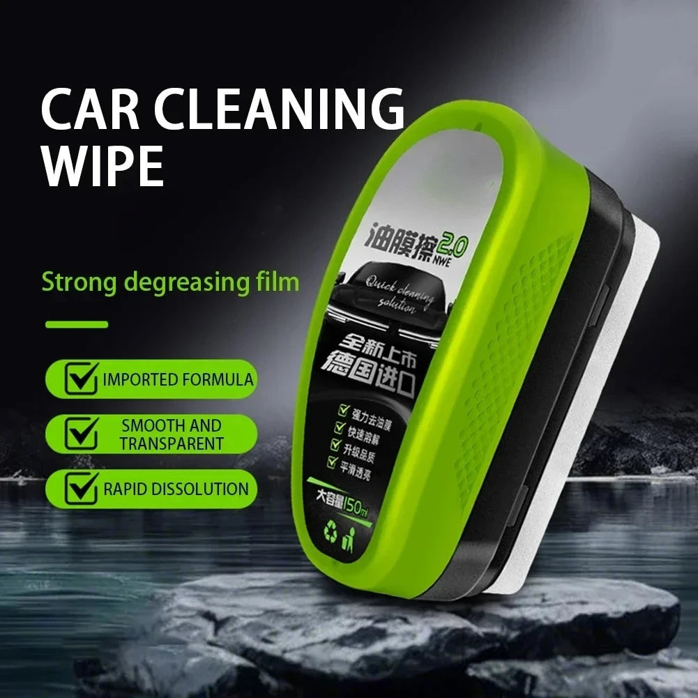 Car Glass Oil Film Wipe, Front Windshield Side Window, Oil Removal, Dirt Removal, Coating, Crystal Plating, Strong Cleaning Qme