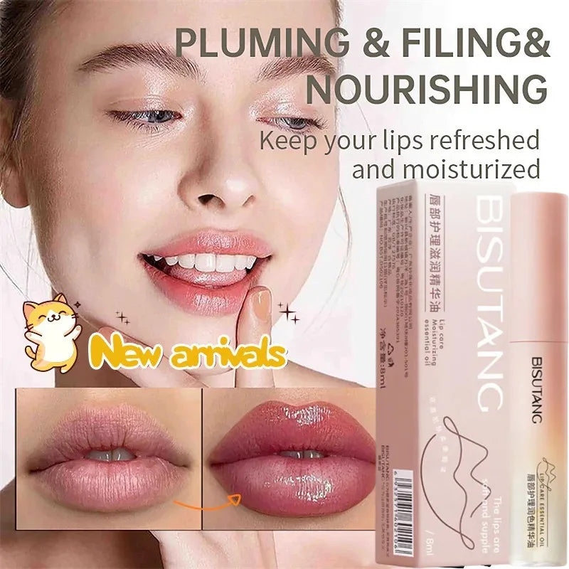 Instant Volumising Lip Plumper Oil Lip Enhancer Lip Gloss Plumping Serum Moisturizing Anti-Wrinkle Lipstick Sexy Lip Care Makeup Qme