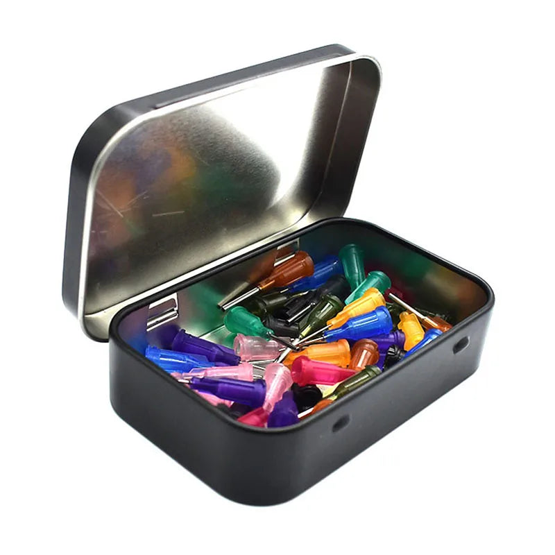 Survival Small Empty Metal Silver Black Flip Storage Box Case Key Qme