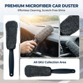Portable Microfiber Wheel Tire Rim Brush Multifunction Wash Cleaning Brush With Plastic Handle Home Cleaner Tools Qme Gray